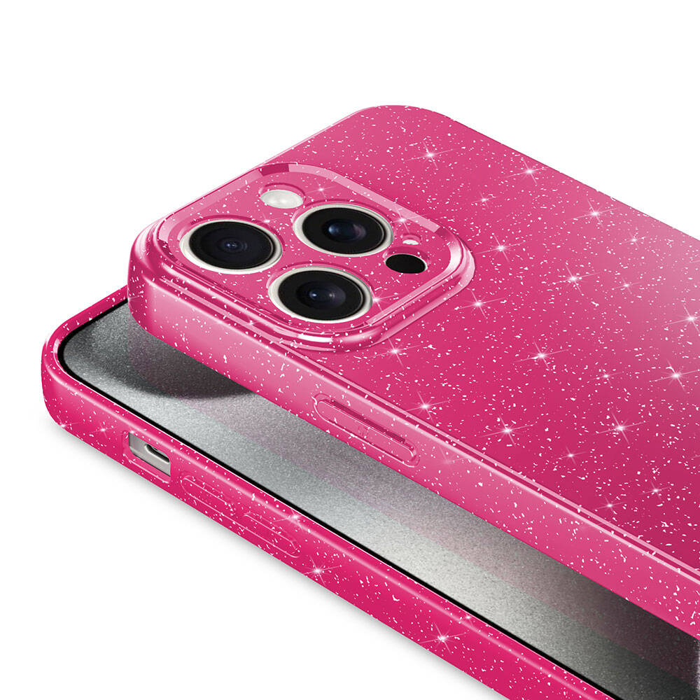 Apple iPhone 15 Pro Uyumlu Kılıf Kamera Korumalı Simli Lüks Zore Koton Kapak - 2