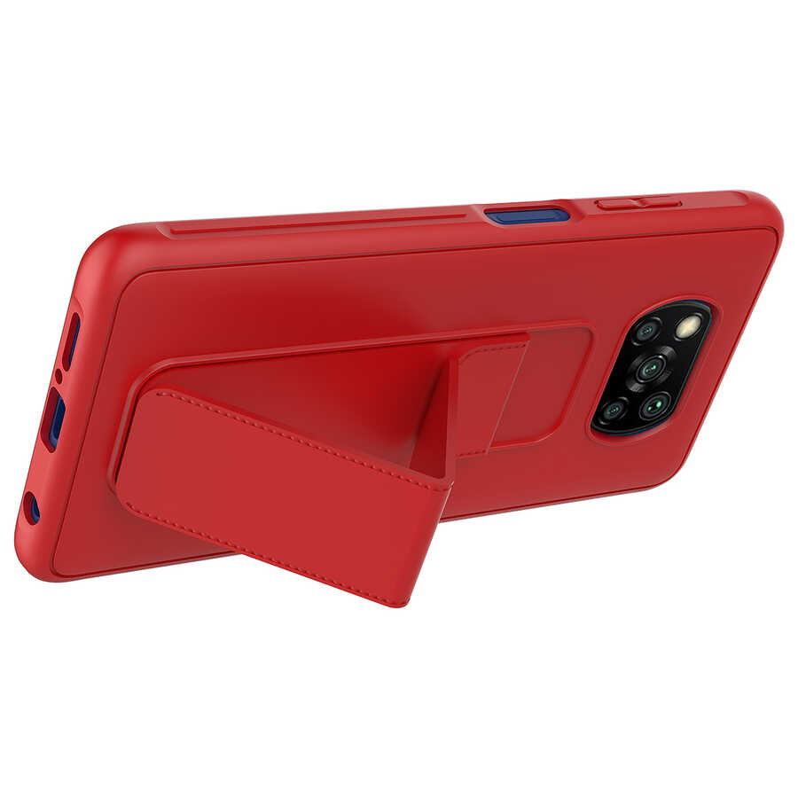 Xiaomi Poco X3 Uyumlu Kılıf Zore Qstand Kapak - 1