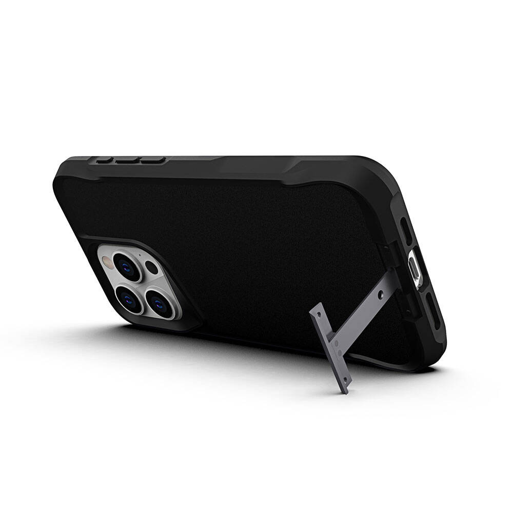 Apple iPhone 15 Pro Max Uyumlu Kılıf Zore Airbag Kenarlı T-Max Mat Standlı Kapak - 11