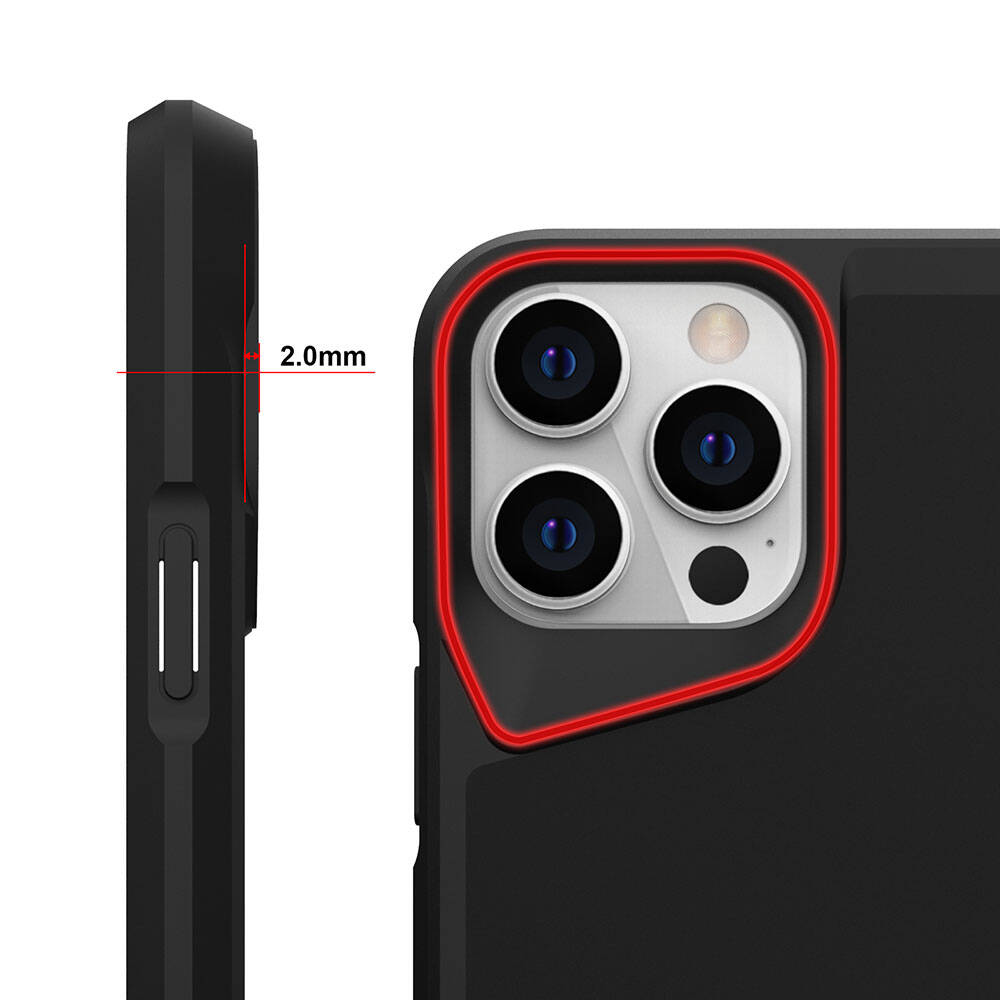 Apple iPhone 15 Pro Max Uyumlu Kılıf Zore Airbag Kenarlı T-Max Mat Standlı Kapak - 12