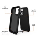 Apple iPhone 15 Pro Max Uyumlu Kılıf Zore Airbag Kenarlı T-Max Mat Standlı Kapak - 14