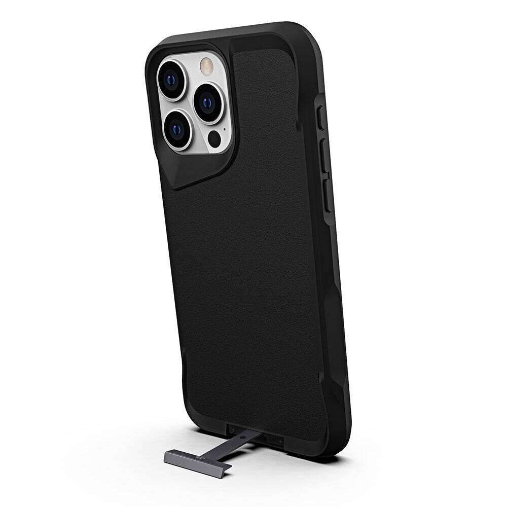 Apple iPhone 15 Pro Max Uyumlu Kılıf Zore Airbag Kenarlı T-Max Mat Standlı Kapak - 17