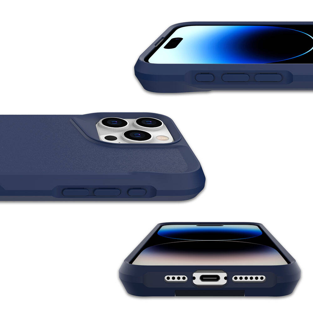 Apple iPhone 15 Pro Max Uyumlu Kılıf Zore Airbag Kenarlı T-Max Mat Standlı Kapak - 24