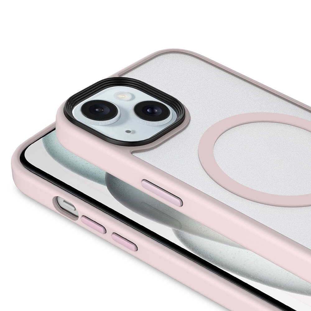 Apple iPhone 14 Uyumlu Kılıf Mat Arka Yüzey Wireless Şarj Özellikli Flet Magsafe Kapak - 2