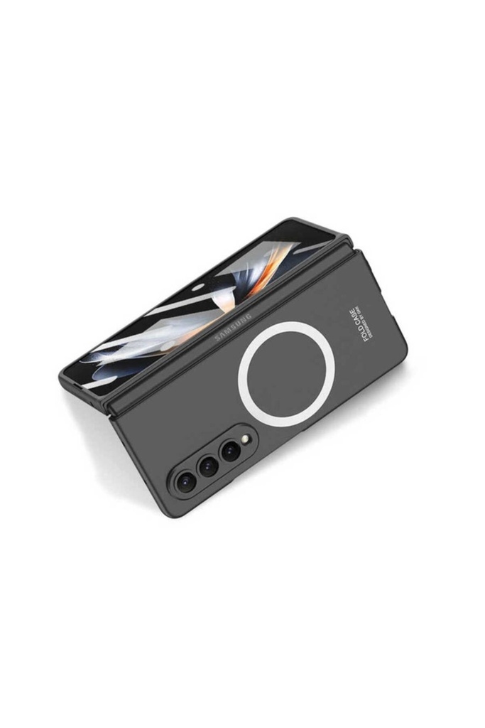Samsung Galaxy Z Fold 4 Uyumlu Kılıf Wireless Şarj Özellikli Zore Kıpta Magsafe Kapak