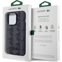 Apple iPhone 15 Pro Max Uyumlu Kılıf Lacoste Orjinal Lisanslı Magsafe Şarj Özellikli PU Deri Görünümlü Karışık Monogram Desenli Kapak