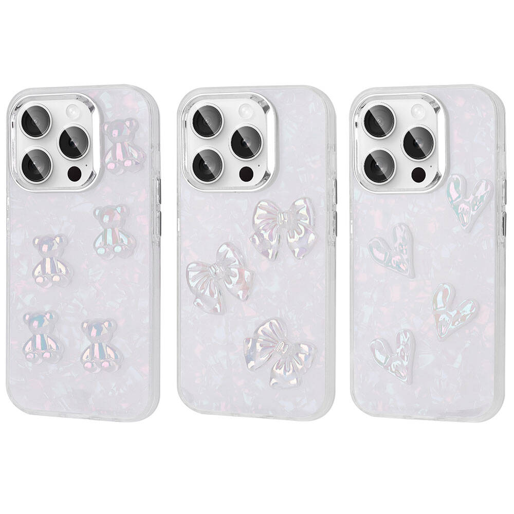 Apple iPhone 15 Pro Max Uyumlu Kılıf Kabartma Figürlü Parlak Zore Eralli Silikon Kapak - 1