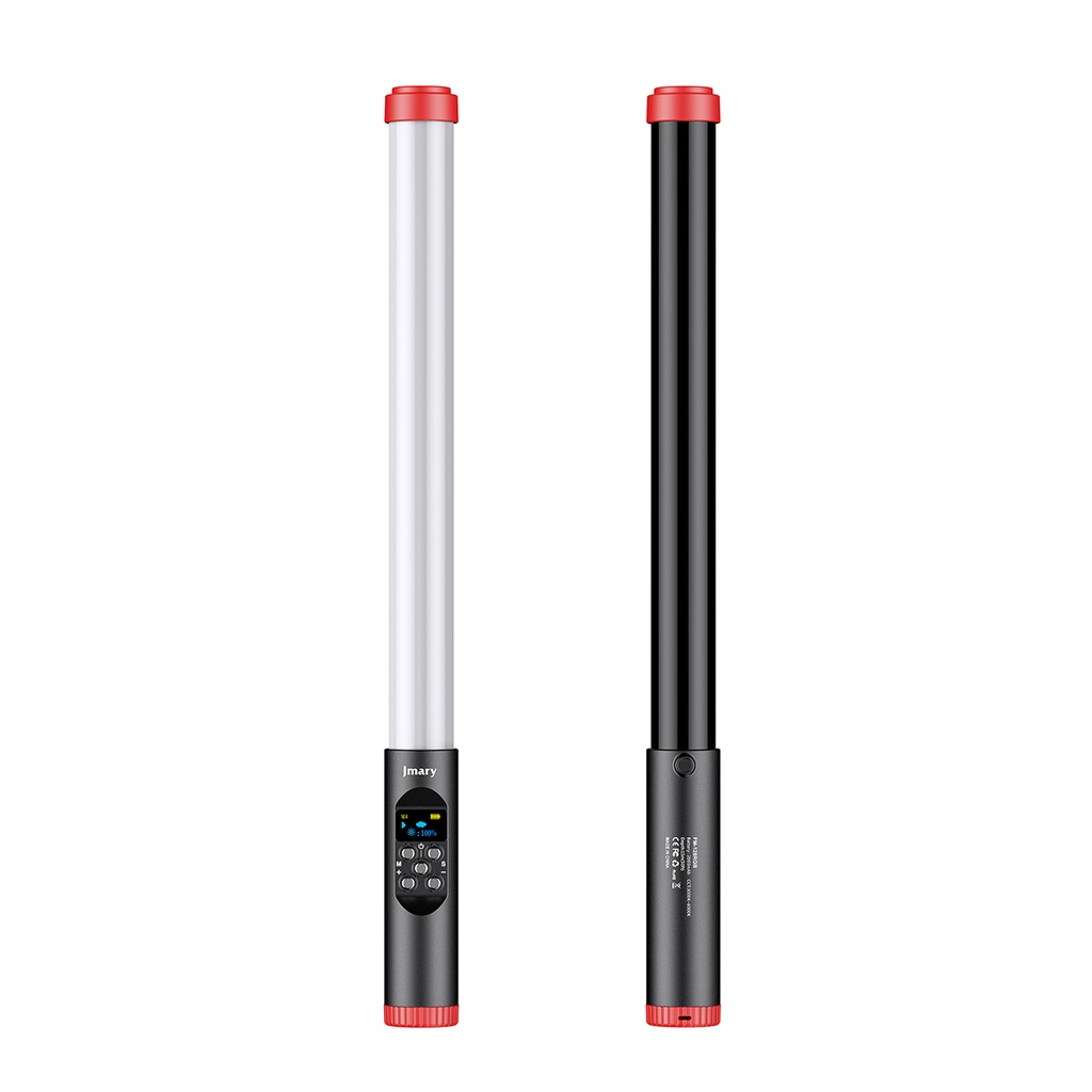 Jmary FM-128RGB OLED Ekran Göstergeli RGB Led Işıklı Su Geçirmez Aydınlatma Çubuğu - 1