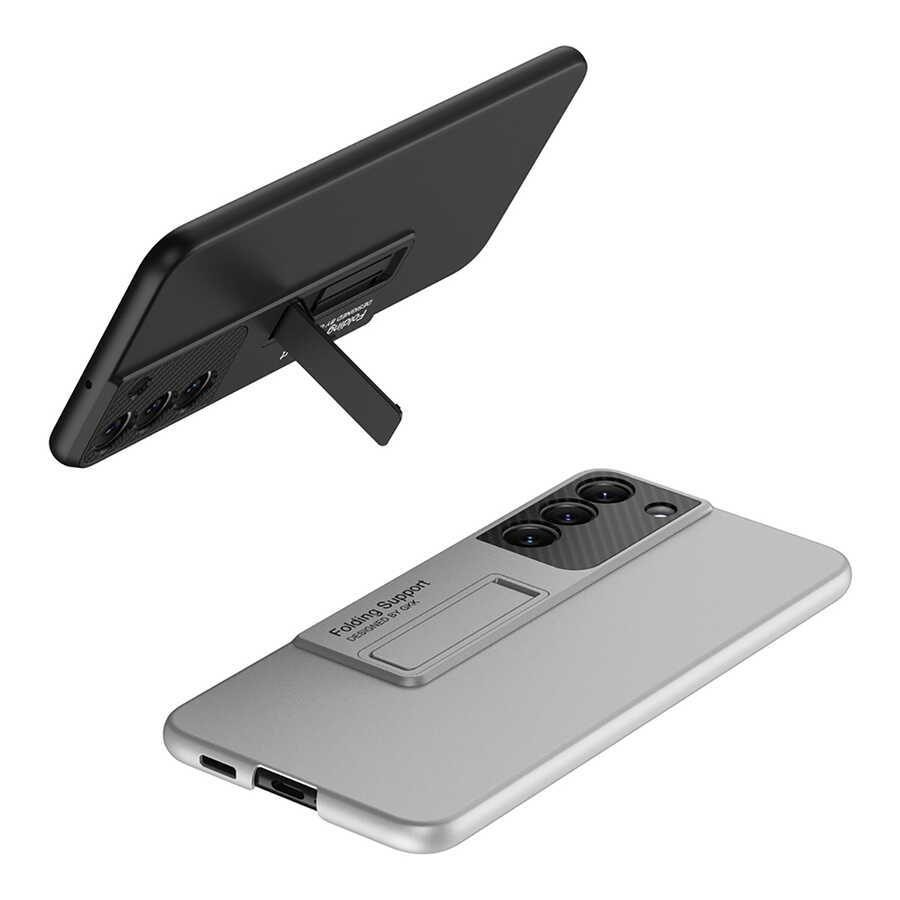 Samsung Galaxy S22 Uyumlu Kılıf Zore Standlı Ays Kapak - 5