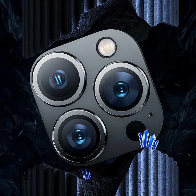 Apple iPhone 14 Pro Uyumlu Benks DR Sapphire Kamera Lens Koruyucu - 7