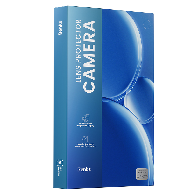 Apple iPhone 14 Pro Uyumlu Benks DR Sapphire Kamera Lens Koruyucu - 14