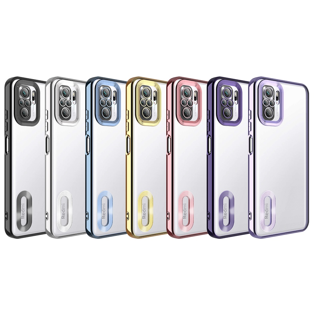 Xiaomi Redmi Note 10S Uyumlu Kılıf Kamera Korumalı Logo Gösteren Zore Omega Kapak - 1