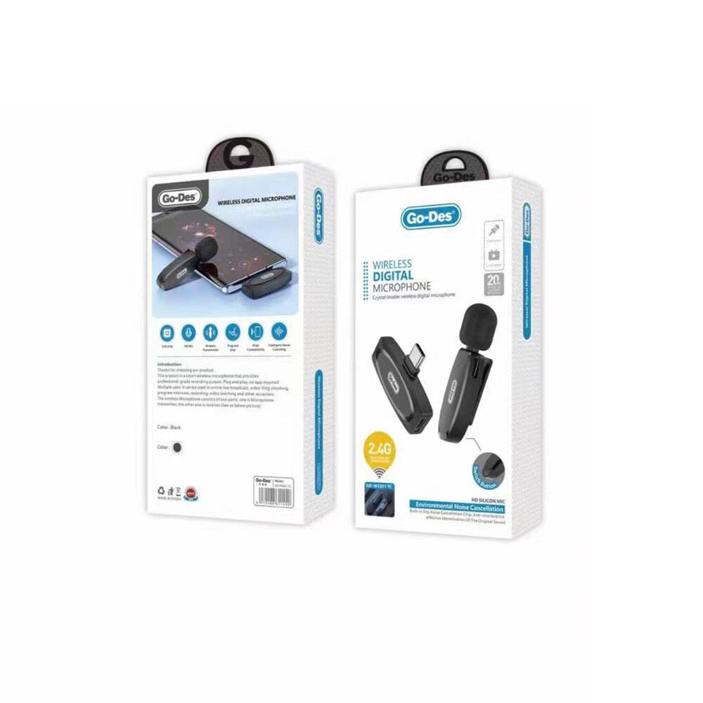 Go Des GD-WS301TC Kablosuz Dijital Yaka Mikrofonu Seti - 1