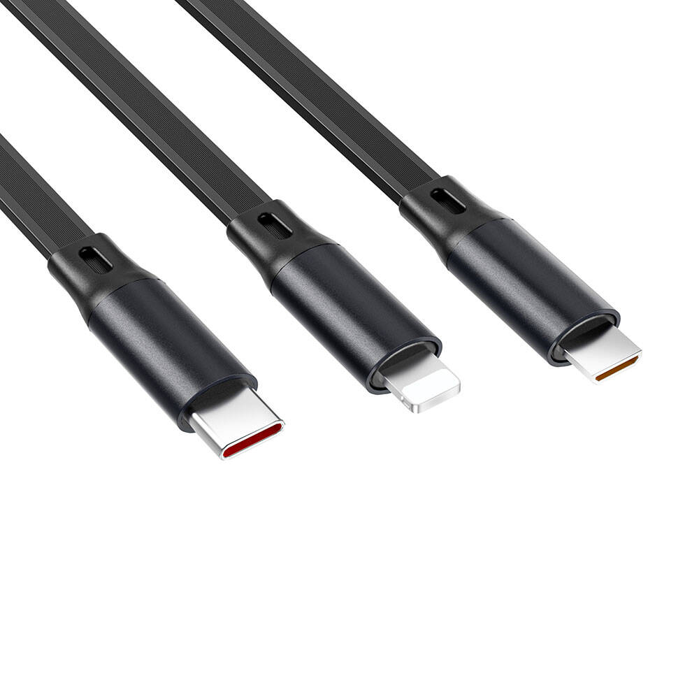 Wiwu Wi-C012 Masaüstü Düzenleyicili Type-C to C+L+M Hızlı Şarj Kablosu 1.2m - 2