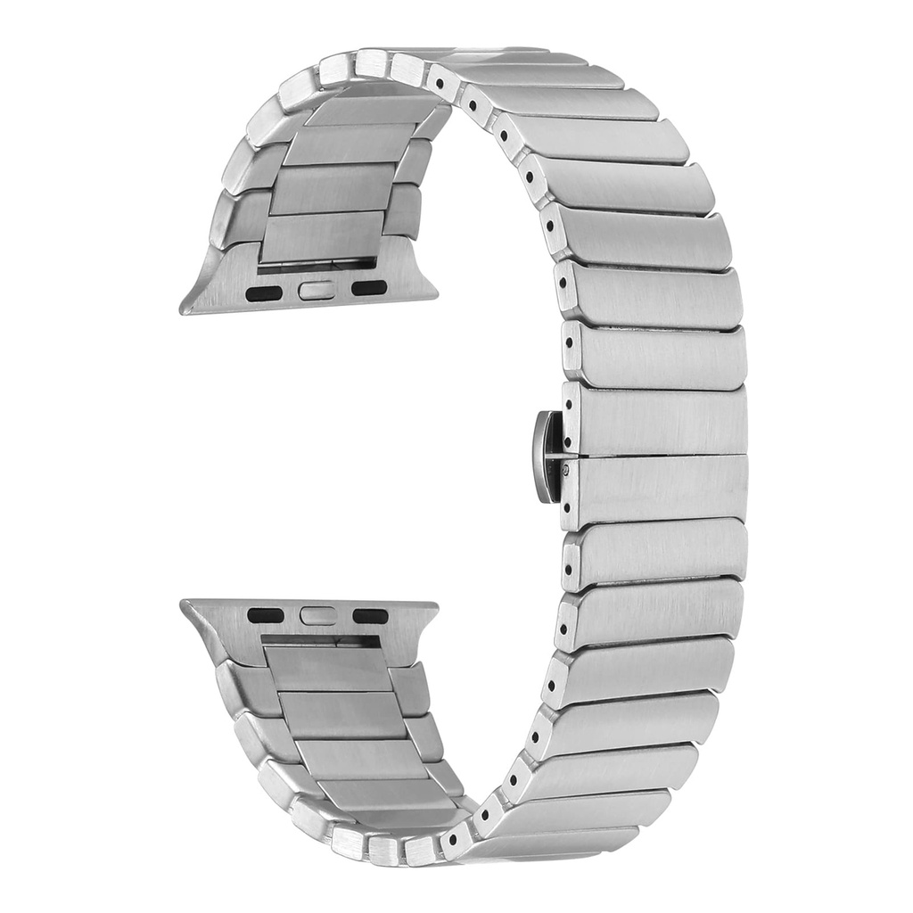 ​​​Apple Watch 38mm Uyumlu Kordon Metal Paslanmaz Klipsli KRD-79 Kayış