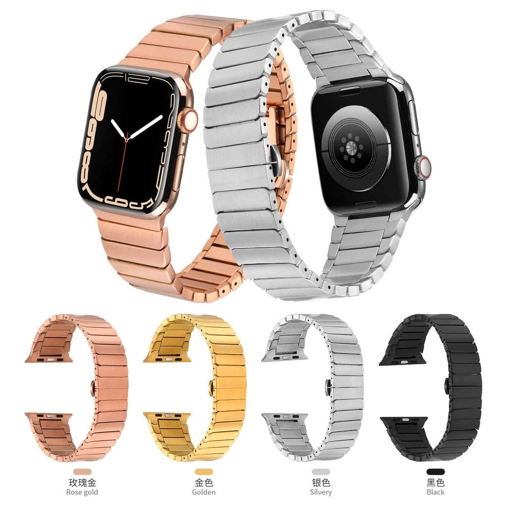 ​​​Apple Watch 42mm Uyumlu Kordon KRD-79 Metal Strap Kayış - 11