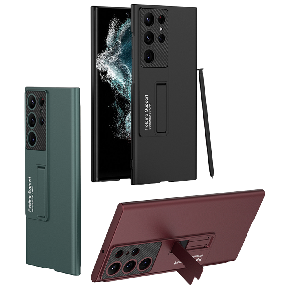 Samsung Galaxy S23 Ultra Uyumlu Kılıf Zore Standlı Ays Kapak - 1