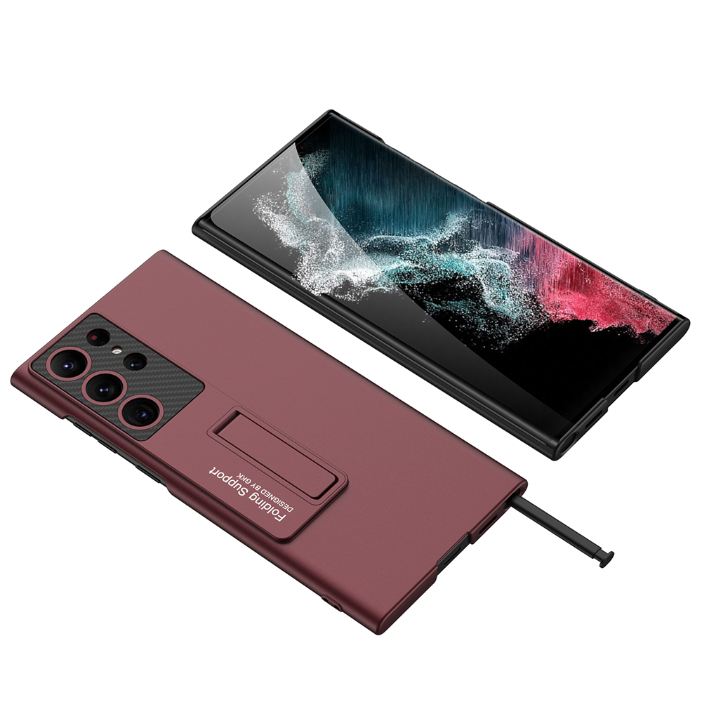 Samsung Galaxy S23 Ultra Uyumlu Kılıf Zore Standlı Ays Kapak - 6