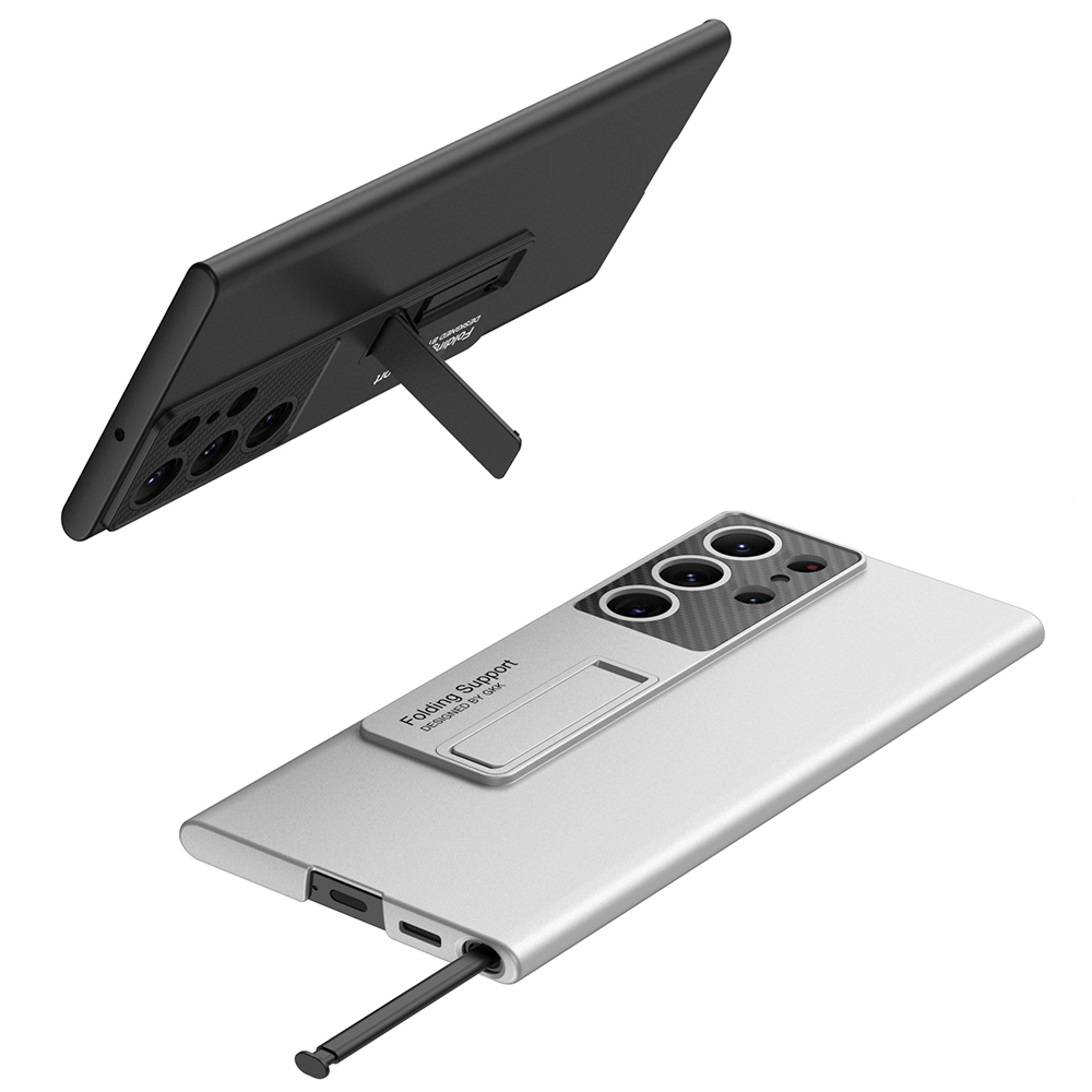 Samsung Galaxy S23 Ultra Uyumlu Kılıf Zore Standlı Ays Kapak - 7