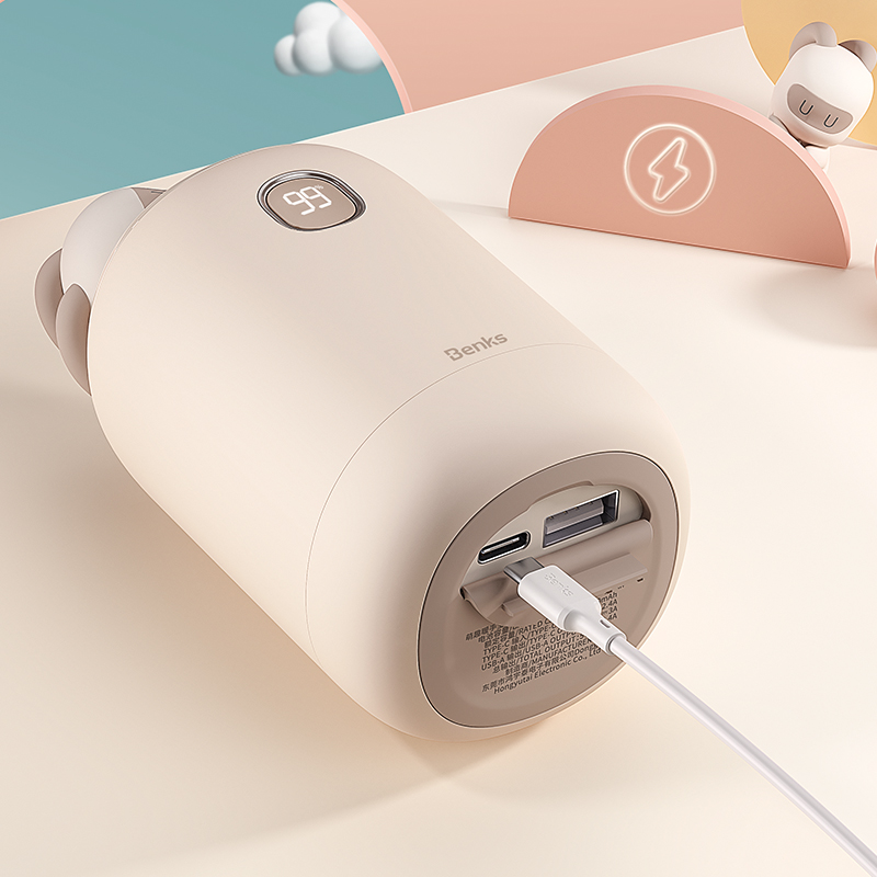 Benks NS03 Dijital Ekran El Isıtıcı Özellikli Aroma Kokulu Powerbank 15W 10000mAh - 8