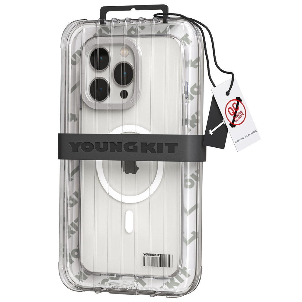 Apple iPhone 13 Pro Uyumlu Kılıf Magsafe Şarj Özellikli Youngkit Coloured Glaze Serisi Kapak - 1