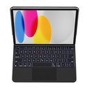 Apple iPad 10.9 2022 Uyumlu (10.Nesil) Klavyeli Kılıf Touchpad Klavye Aydınlatmalı Wiwu KX005 Keyboard - 6