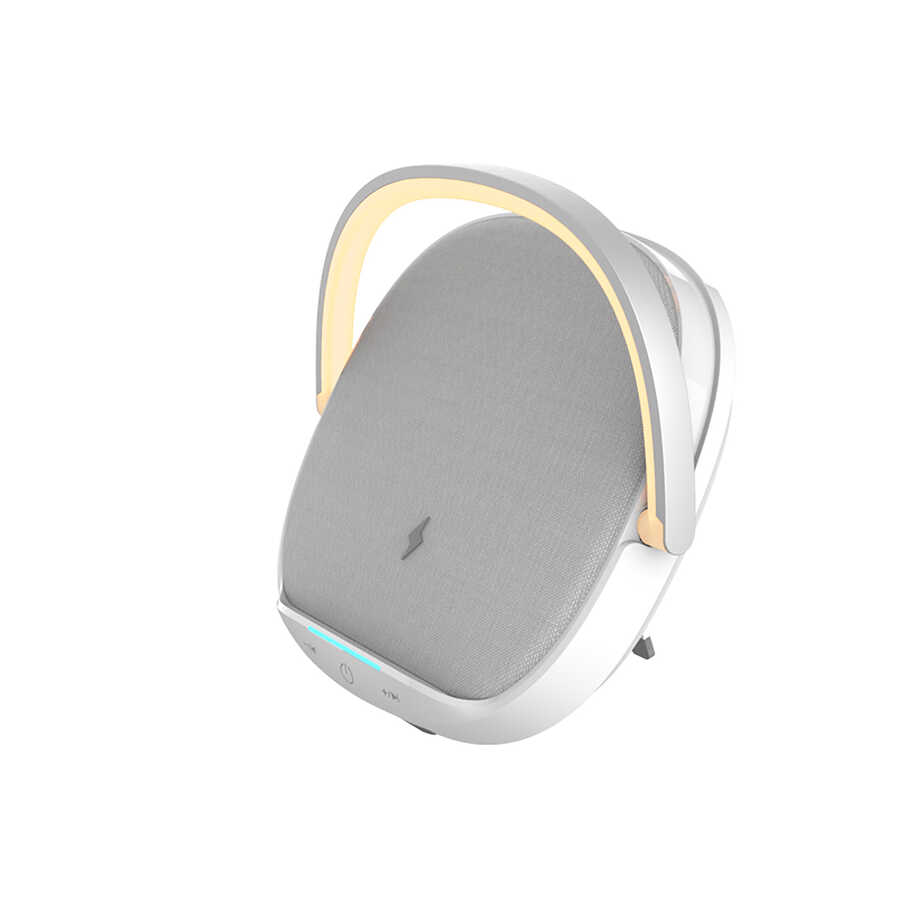 Wiwu Y1 Gece Lambalı Ve Kablosuz Şarj Standlı Bluetooth Speaker Hoparlör - 2
