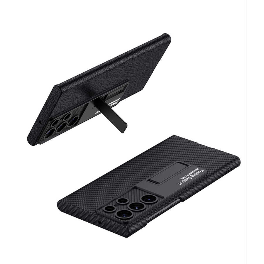 Samsung Galaxy S23 Ultra Uyumlu Kılıf Zore Kıpta Standlı Kapak - 8