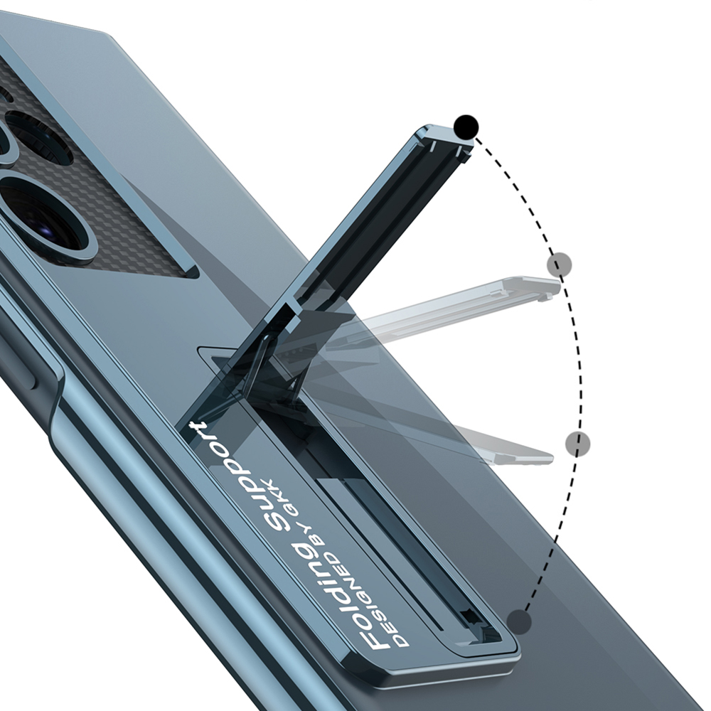 Samsung Galaxy S23 Ultra Uyumlu Kılıf Kamera Korumalı Şeffaf Tasarımlı Zore Lego Standlı Kapak - 4