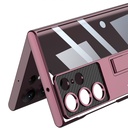 Samsung Galaxy S23 Ultra Uyumlu Kılıf Kamera Korumalı Şeffaf Tasarımlı Zore Lego Standlı Kapak - 5