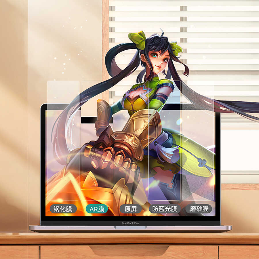 Apple Macbook 13.3' Air M1 Uyumlu Benks AR (Anti Reflective) Yansıma Önleyici Ekran Koruyucu - 3