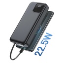 Wiwu JC-22 Dijital LED Ekran Şarj Göstergeli Type-C ve Lightning Kablolu Powerbank 22.5W 20000mAh - 4