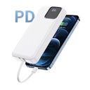 Wiwu JC-22 Dijital LED Ekran Şarj Göstergeli Type-C ve Lightning Kablolu Powerbank 22.5W 20000mAh - 5