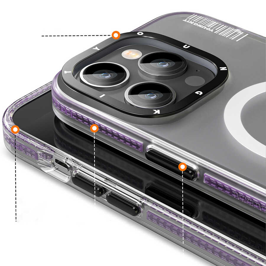 Apple iPhone 13 Pro Max Uyumlu Kılıf Magsafe Şarj Özellikli Youngkit Jane Sand Serisi Kapak - 4