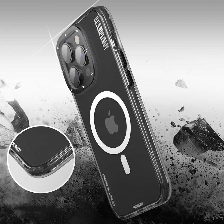 Apple iPhone 13 Pro Max Uyumlu Kılıf Magsafe Şarj Özellikli YoungKit Exquisite Serisi Kapak - 4