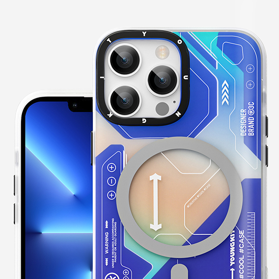 Apple iPhone 13 Pro Uyumlu Kılıf Magsafe Şarj Özellikli YoungKit Metaverse Serisi Kapak - 2