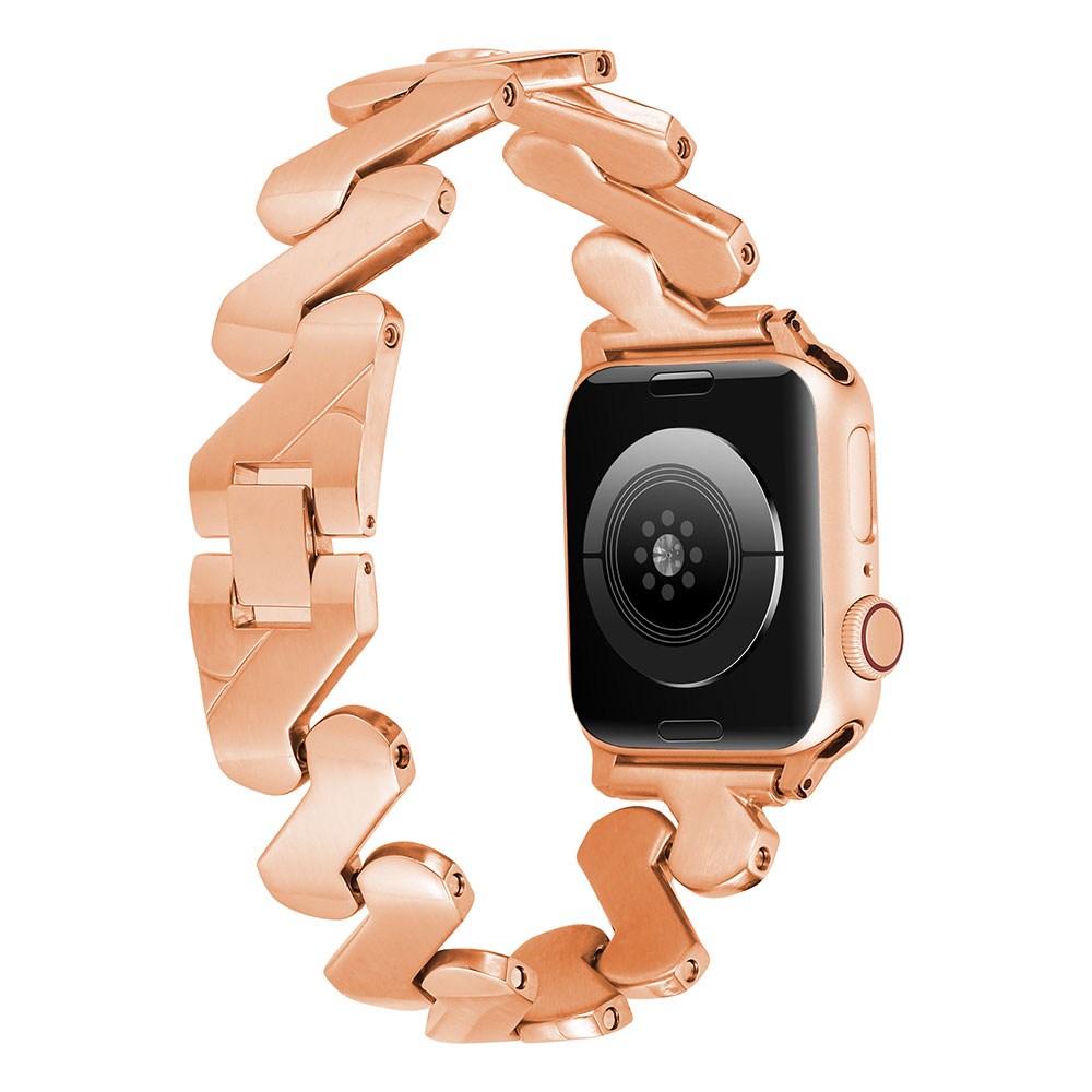 ​​​Apple Watch 7 45mm Uyumlu Kordon KRD-80 Metal Strap Kayış - 4