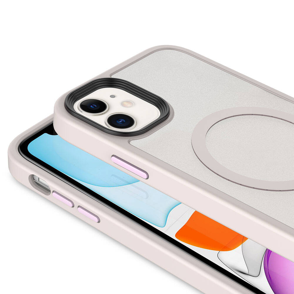 Apple iPhone 11 Uyumlu Kılıf Mat Arka Yüzey Wireless Şarj Özellikli Zore Flet Magsafe Kapak - 6
