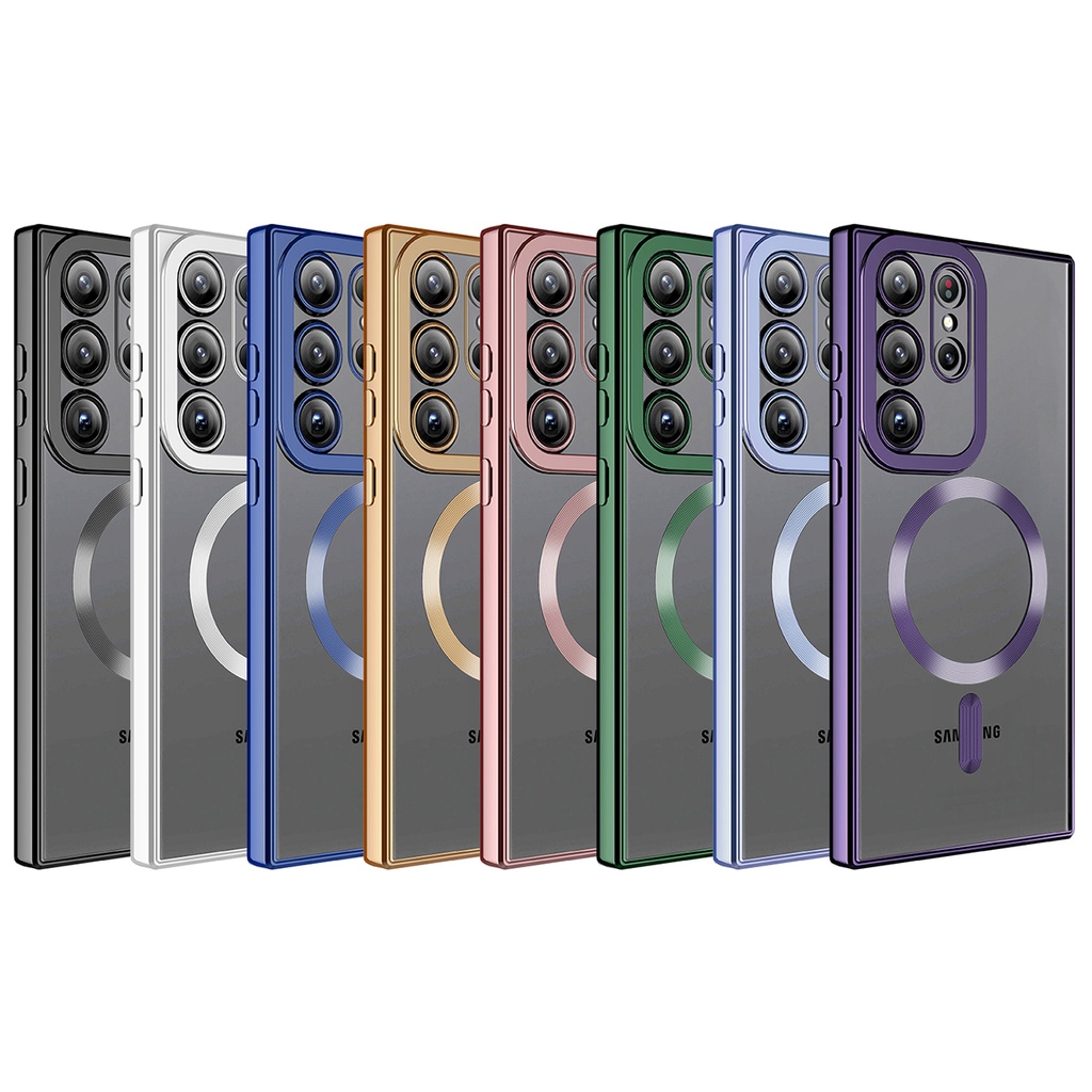 Samsung Galaxy S23 Ultra Uyumlu Kılıf Magsafe Wireless Şarj Özellikli Zore Setro Silikon - 1