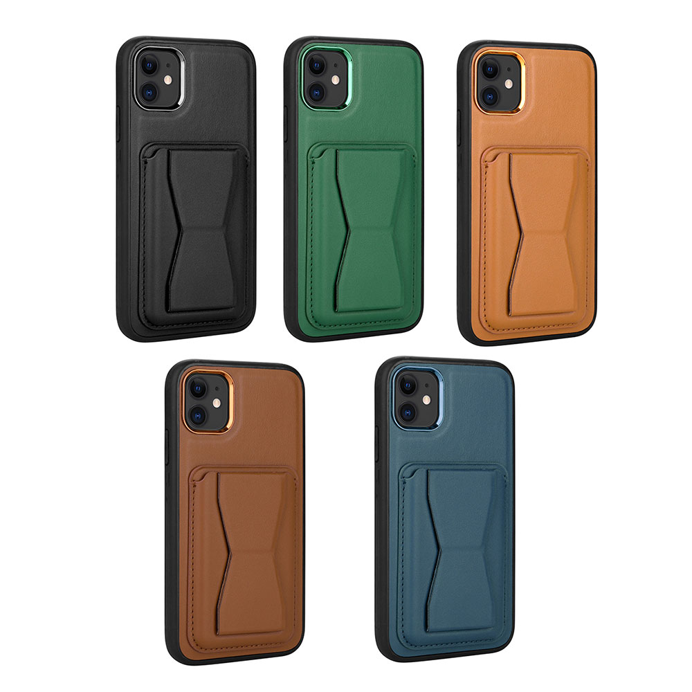 Apple iPhone 11 Uyumlu Kılıf Kartlıklı Standlı ​Pu Deri Zore Memo Kapak - 1