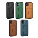 Apple iPhone 12 Uyumlu Kılıf Kartlıklı Standlı ​Pu Deri Zore Memo Kapak - 1