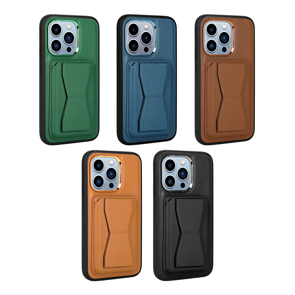 Apple iPhone 12 Pro Max Uyumlu Kılıf Kartlıklı Standlı ​Pu Deri Zore Memo Kapak - 1