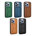 Apple iPhone 12 Pro Max Uyumlu Kılıf Kartlıklı Standlı ​Pu Deri Zore Memo Kapak - 1