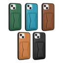 Apple iPhone 14 Uyumlu Kılıf Kartlıklı Standlı ​Pu Deri Zore Memo Kapak - 1