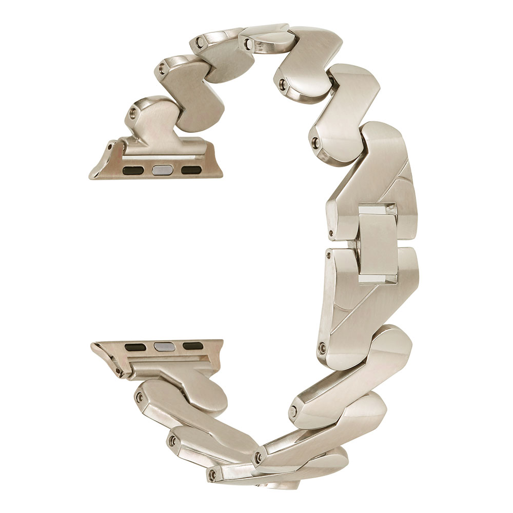 ​​​Apple Watch 7 41mm Uyumlu Kordon KRD-80 Metal Strap Kayış - 7