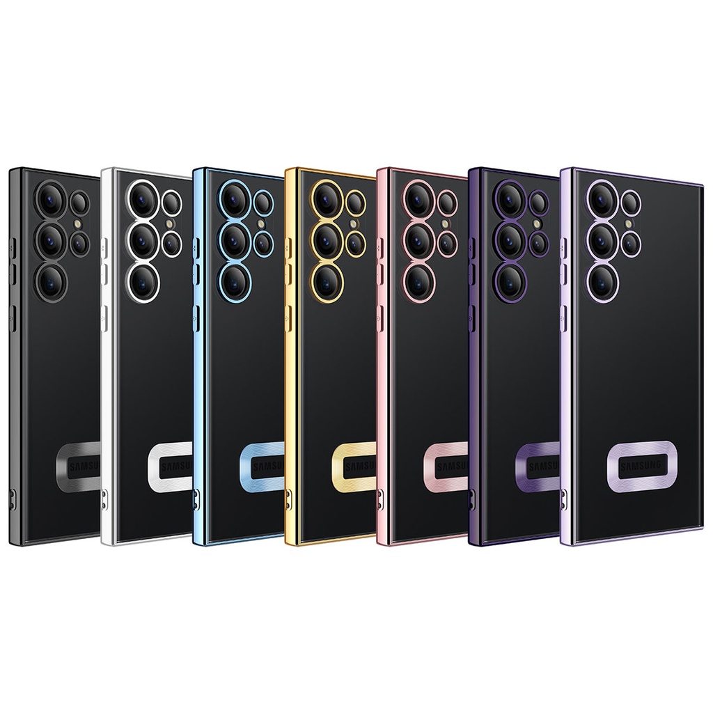 Samsung Galaxy S23 Ultra Uyumlu Kılıf Kamera Korumalı Logo Gösteren Zore Omega Kapak - 1