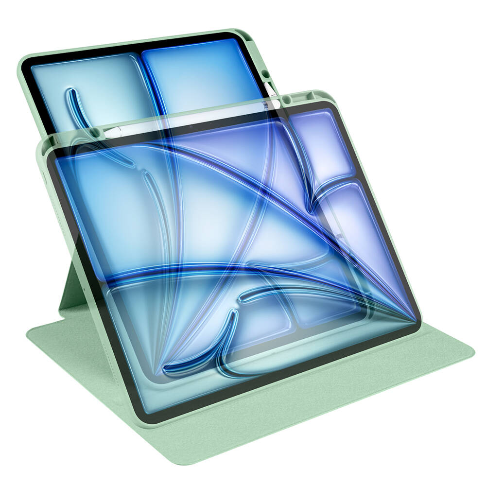 Apple iPad Pro 11 2018 Uyumlu Kılıf Zore Termik Kalem Bölmeli Dönebilen Standlı Kılıf - 10