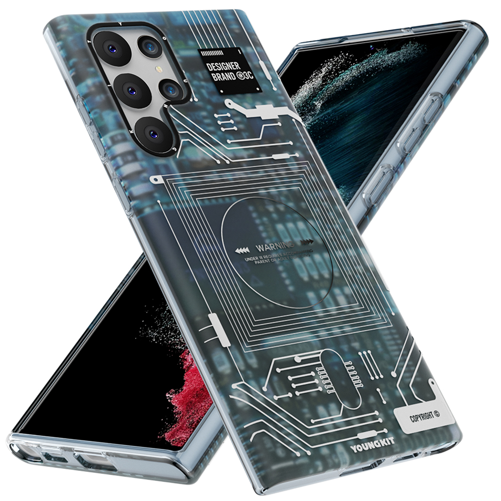 Samsung Galaxy S22 Ultra Uyumlu Kılıf YoungKit Technology Serisi Kapak - 1