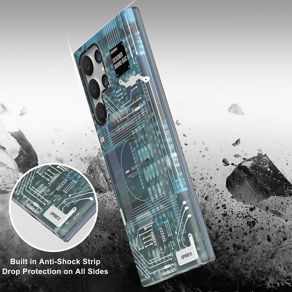 Samsung Galaxy S22 Ultra Uyumlu Kılıf YoungKit Technology Serisi Kapak - 6