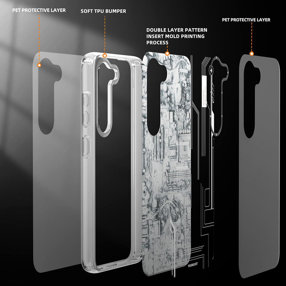 Samsung Galaxy S23 Plus Uyumlu Kılıf YoungKit Technology Serisi Kapak - 6